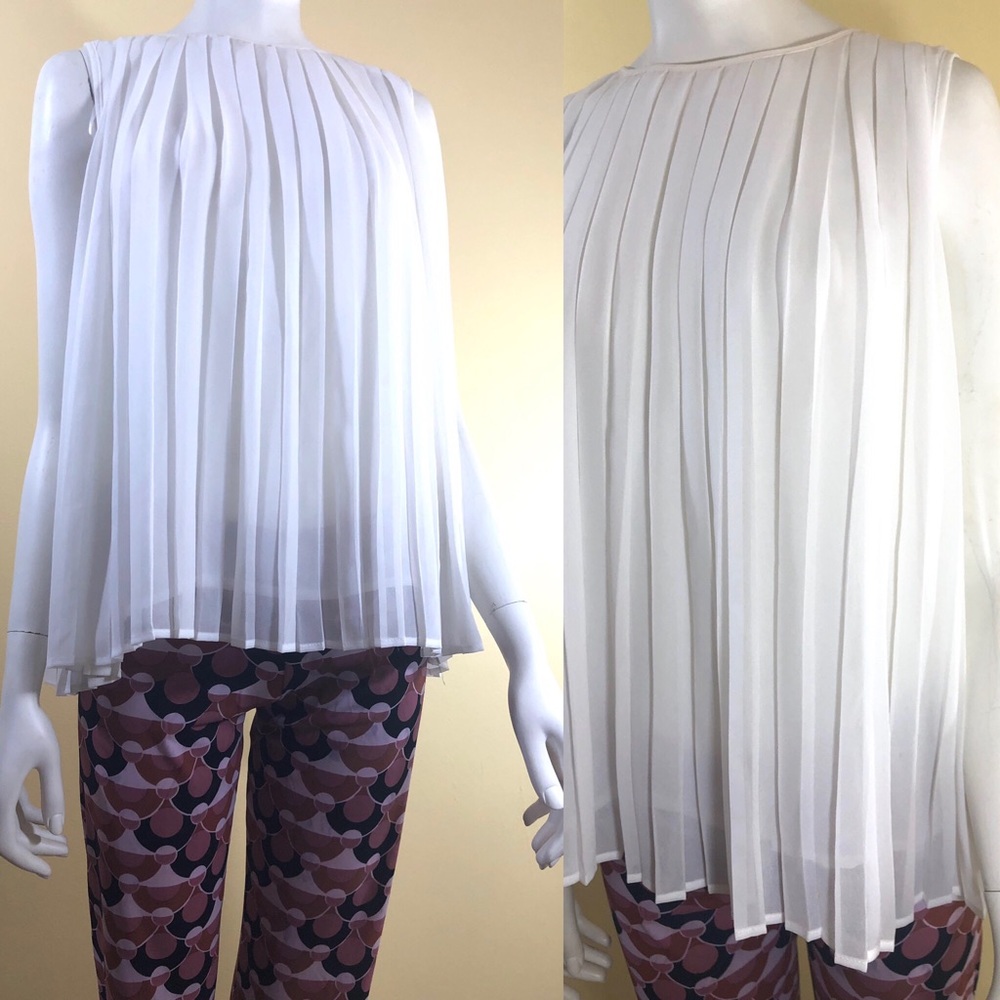 Zara pleated chiffon blouse